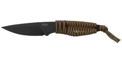 ANV Knives P100 Sleipner Cerakote, Coyote Paracord, P100-040, Black Kydex Sheath, Cuchillo De Cuello