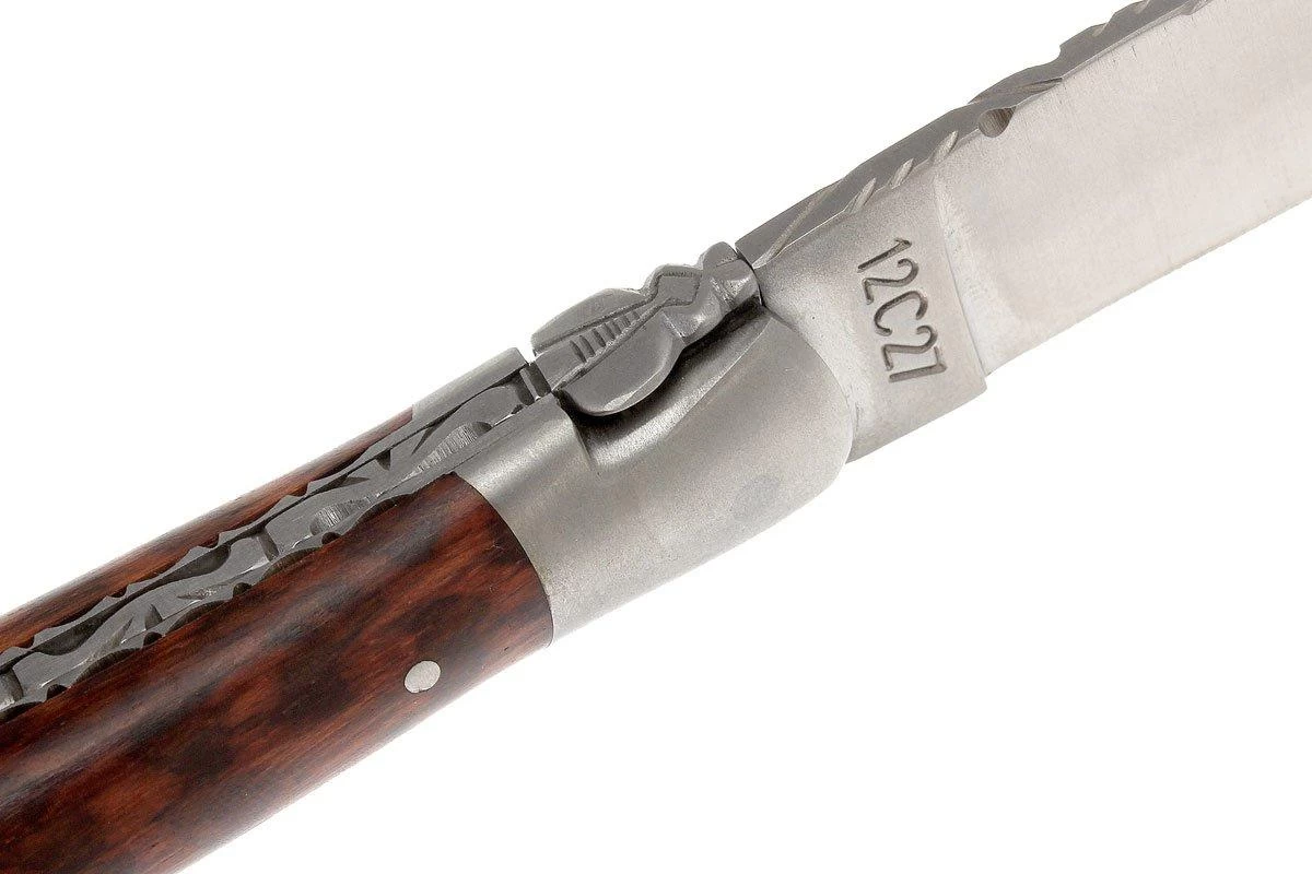 Laguiole En Aubrac HP 12cm Snakewood Limado A Mano L0212AMH-FSI1 - Imagen 4