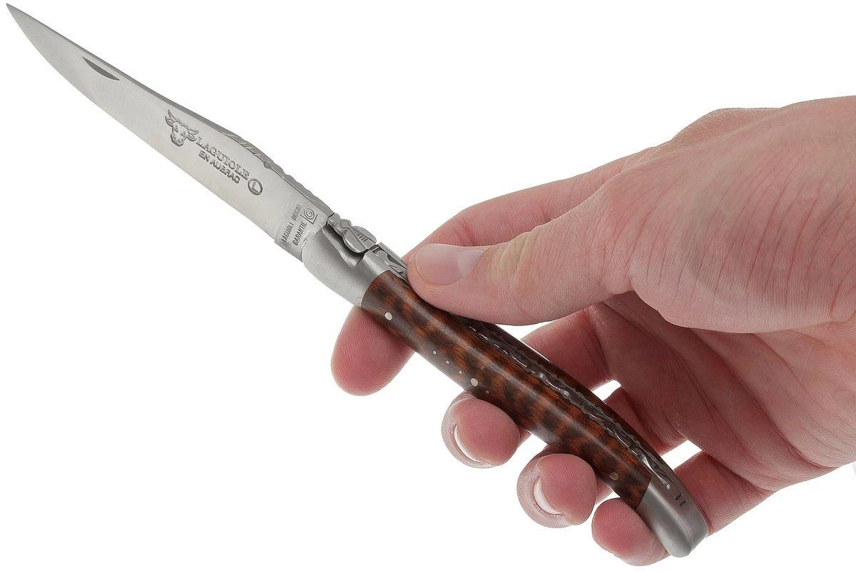 Laguiole En Aubrac HP 12cm Snakewood Limado A Mano L0212AMH-FSI1 - Imagen 7