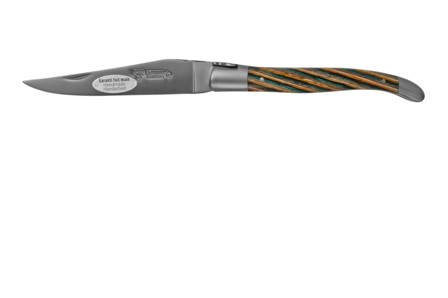 Laguiole En Aubrac Samba Brown L0212SAMIF Madera De Samba Marr贸n, Mate, 12 Cm