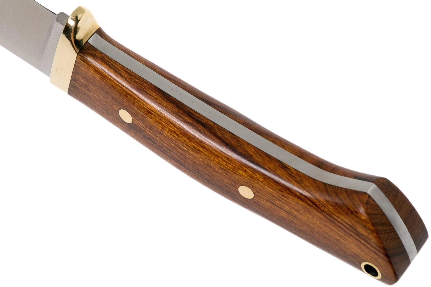 Bark River Classic Drop Point Hunter A2 Brass, Desert Ironwood Cuchillo De Caza - Imagen 4