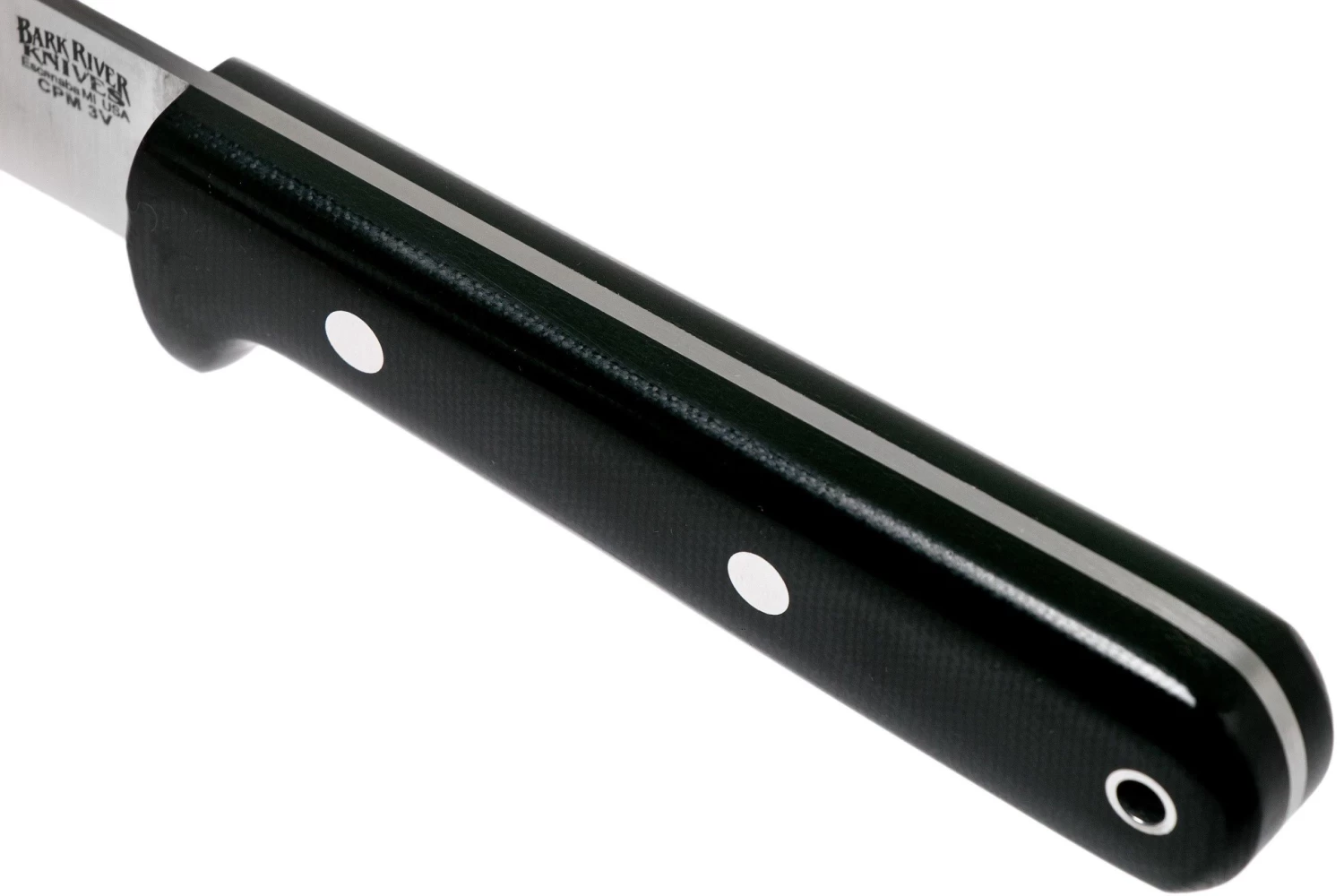 Bark River Kephart 5” CPM 3V, Black Canvas Micarta Cuchillo Bushcraft - Imagen 5