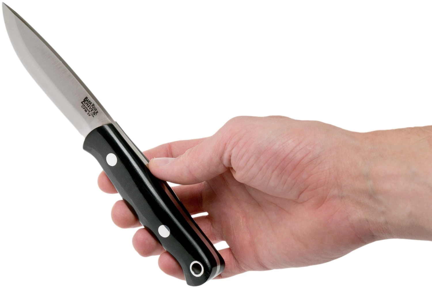 Bark River Bushcrafter I CPM 3V, Black Canvas Micarta - Imagen 6