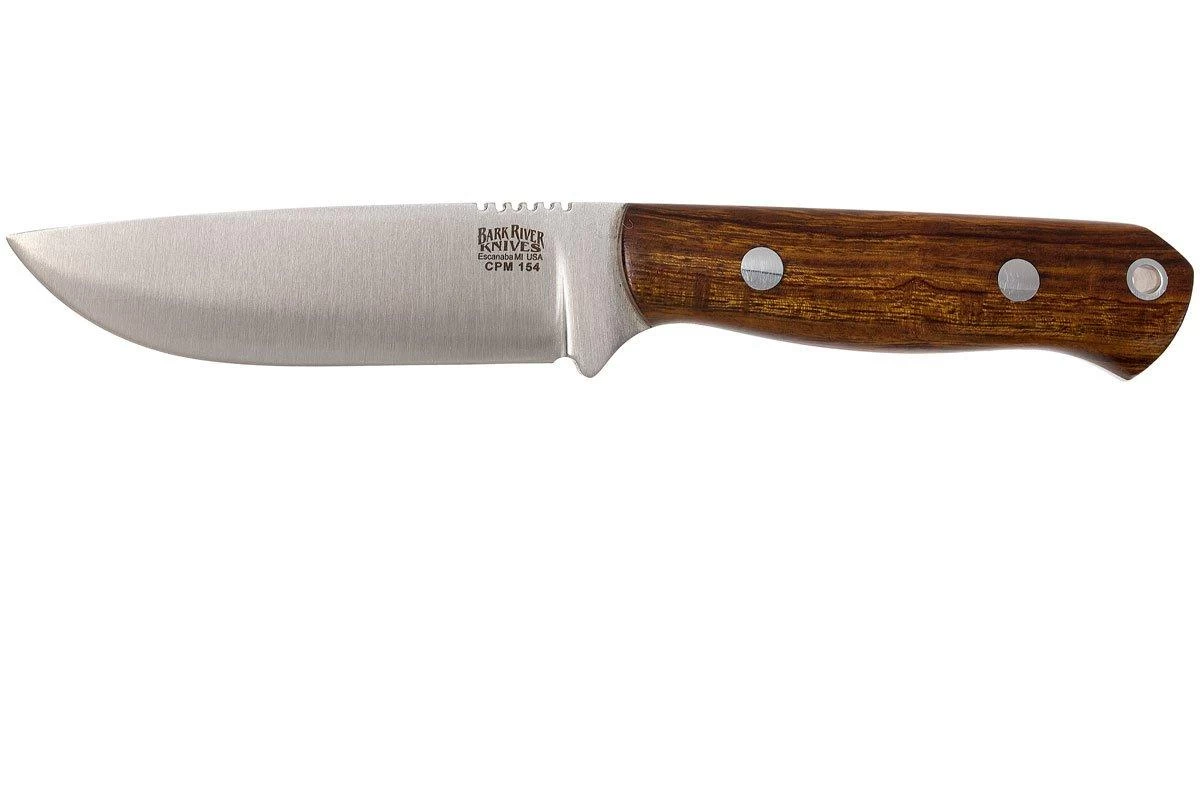 Bark River Bravo Necker II CPM 154CM, Desert Ironwood, Funda Marrón