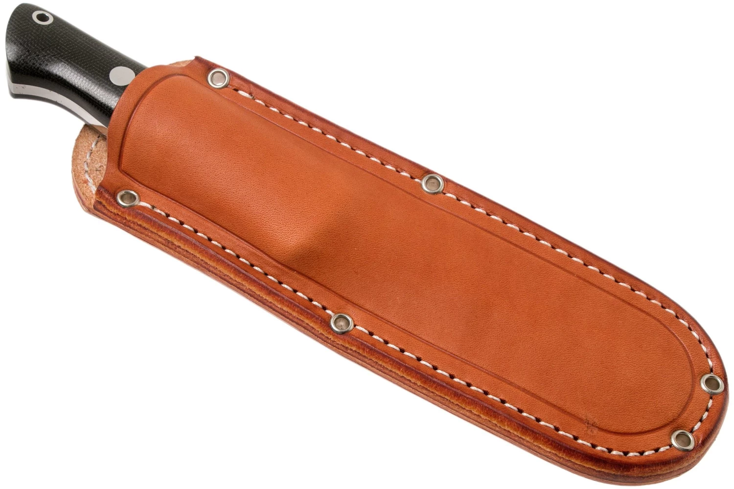 Bark River Bravo 1.2 A2 Black Canvas Micarta Rampless Cuchillo De Exterior - Imagen 6