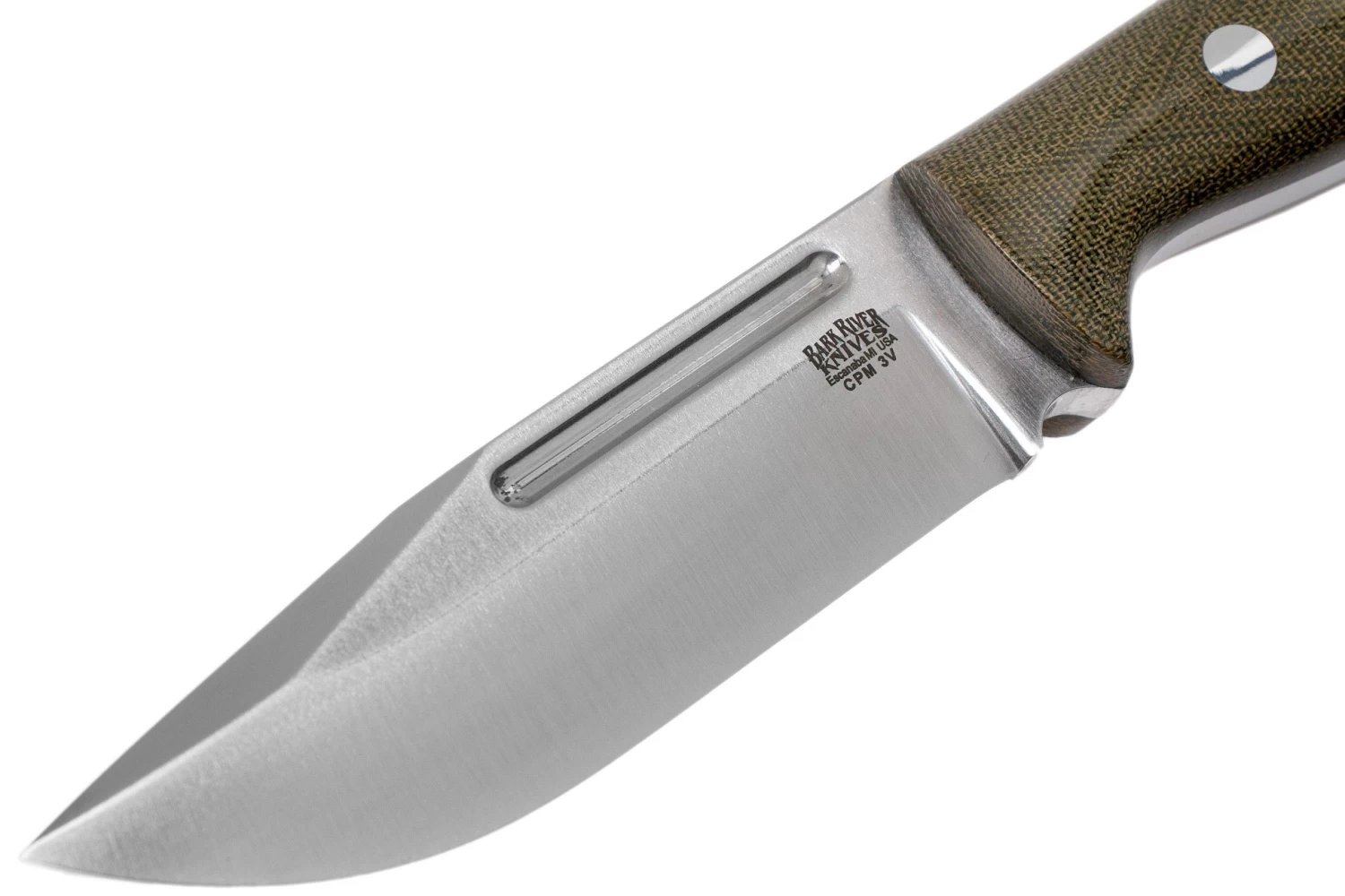 Bark River Bravo Squad Leader CPM 3V, Green Canvas Micarta - Imagen 3