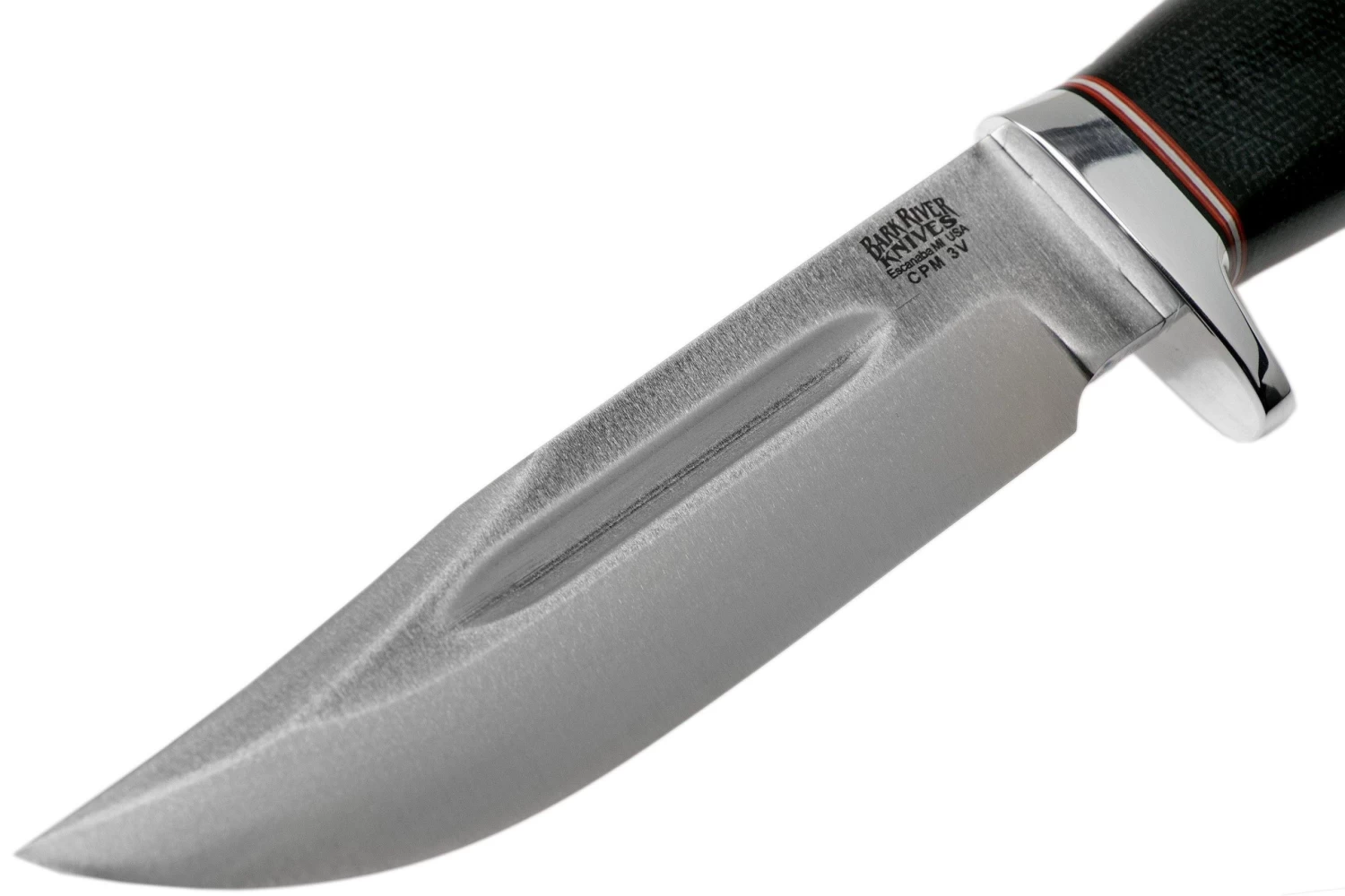 Bark River Boone CPM 3V Black Canvas Micarta, Single Quillion Cuchillo De Exterior - Imagen 3