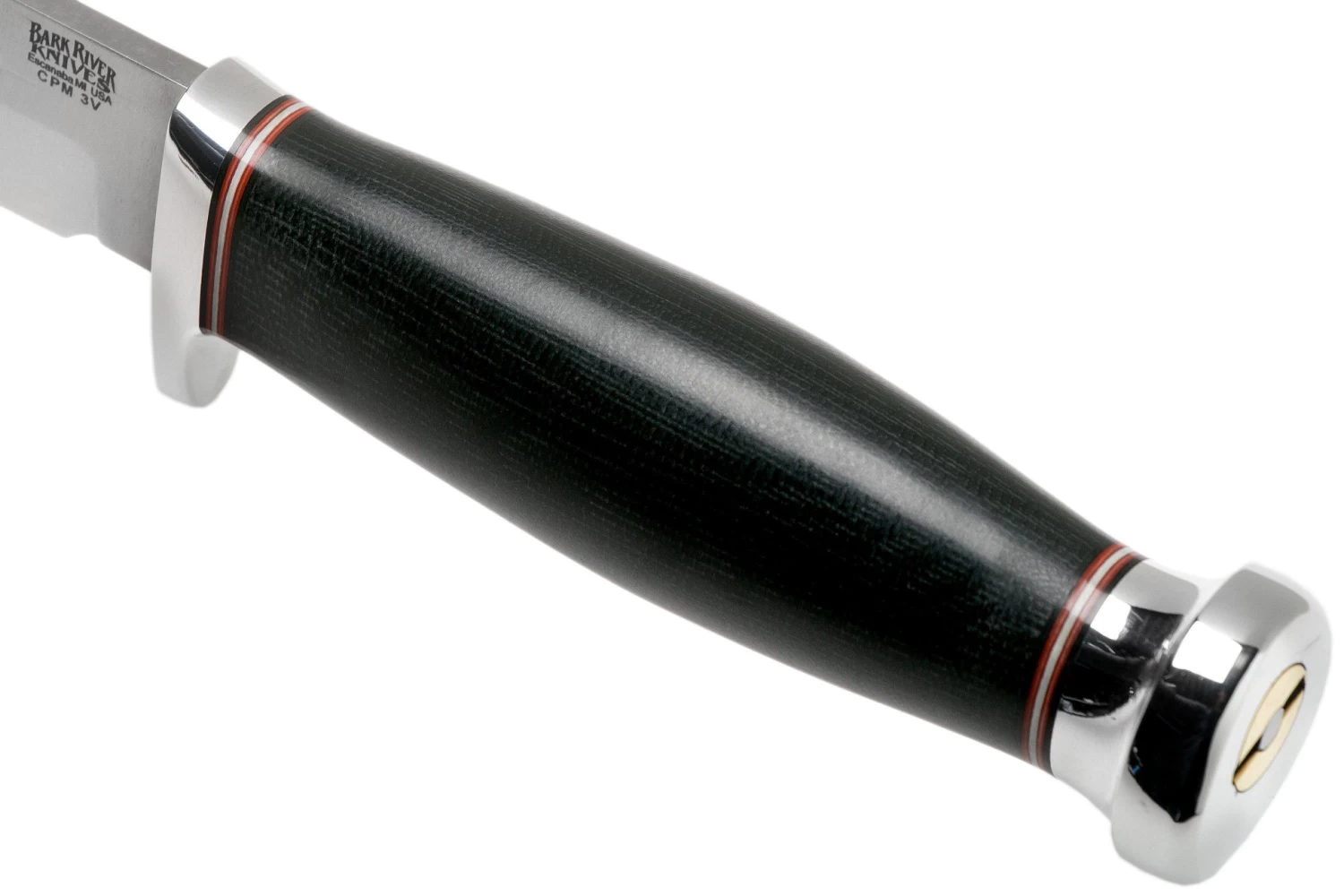 Bark River Boone CPM 3V Black Canvas Micarta, Single Quillion Cuchillo De Exterior - Imagen 5