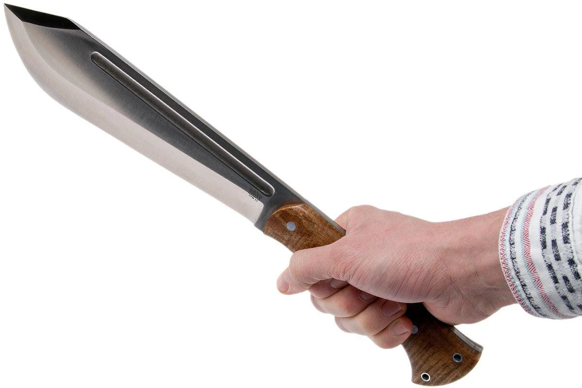 Bark River JX5 Vengeful 1 CPM 3V Dark Curly Maple Machete - Imagen 6