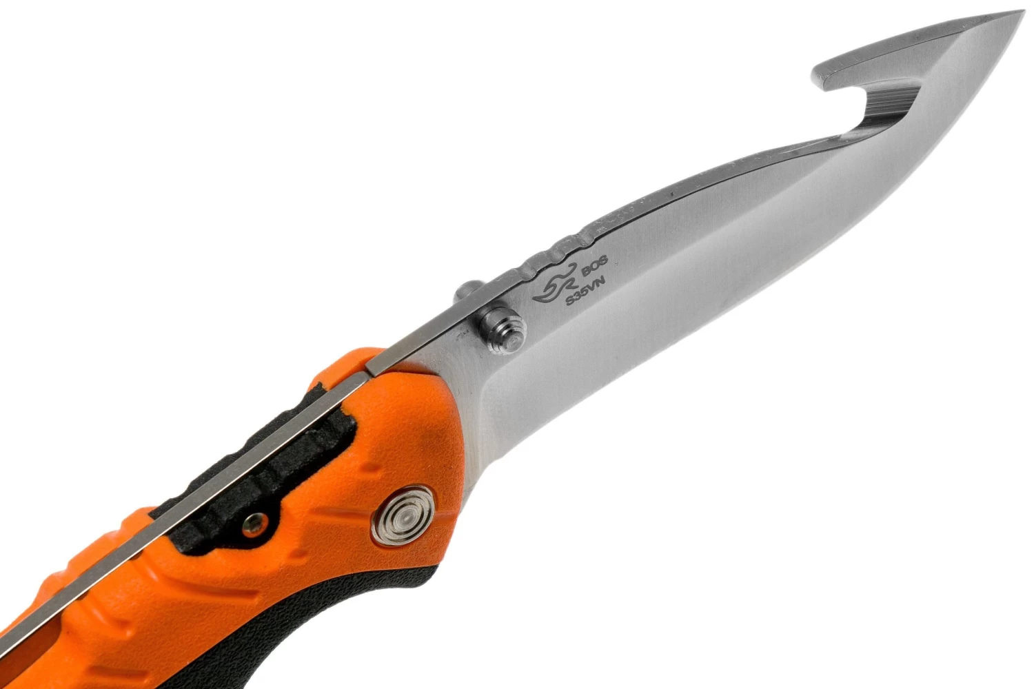 Buck Folding Pursuit Pro Guthook Large 660ORG Orange Cuchillo De Caza - Imagen 6