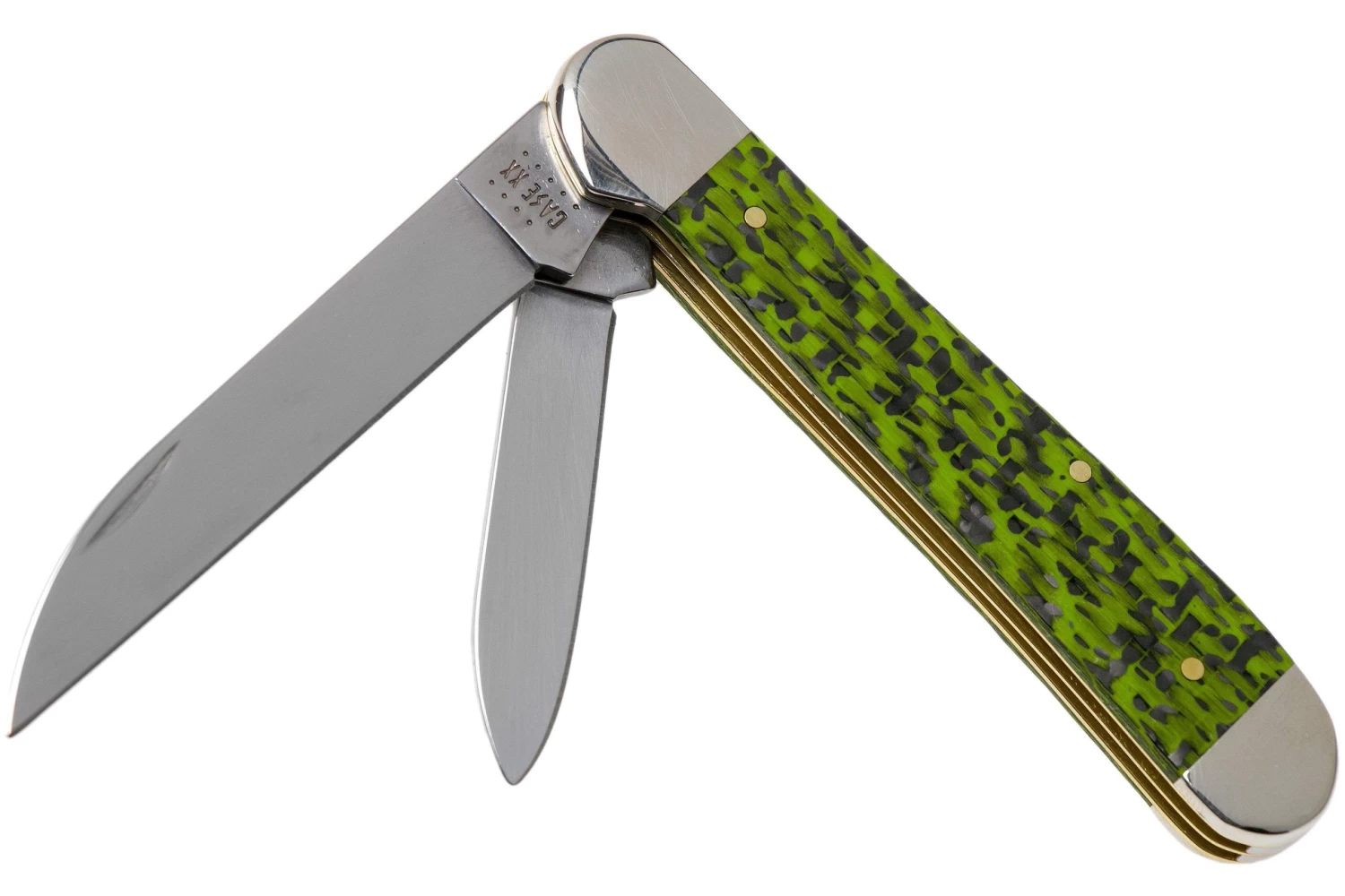 Case Copperhead Green & Black Carbon Fibre-G10 Weave Smooth, 50713, 10249W SS Navaja