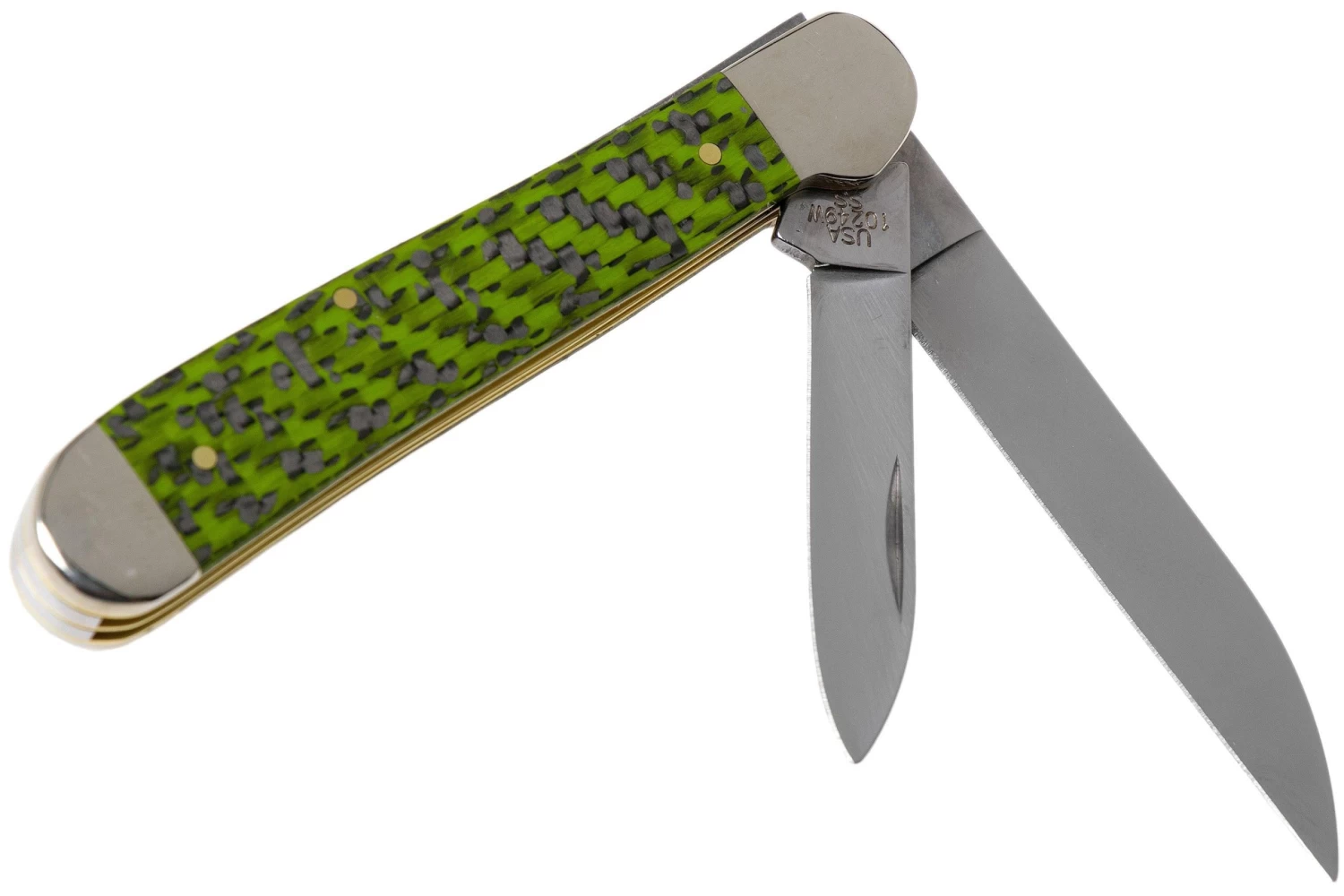 Case Copperhead Green & Black Carbon Fibre-G10 Weave Smooth, 50713, 10249W SS Navaja - Imagen 2