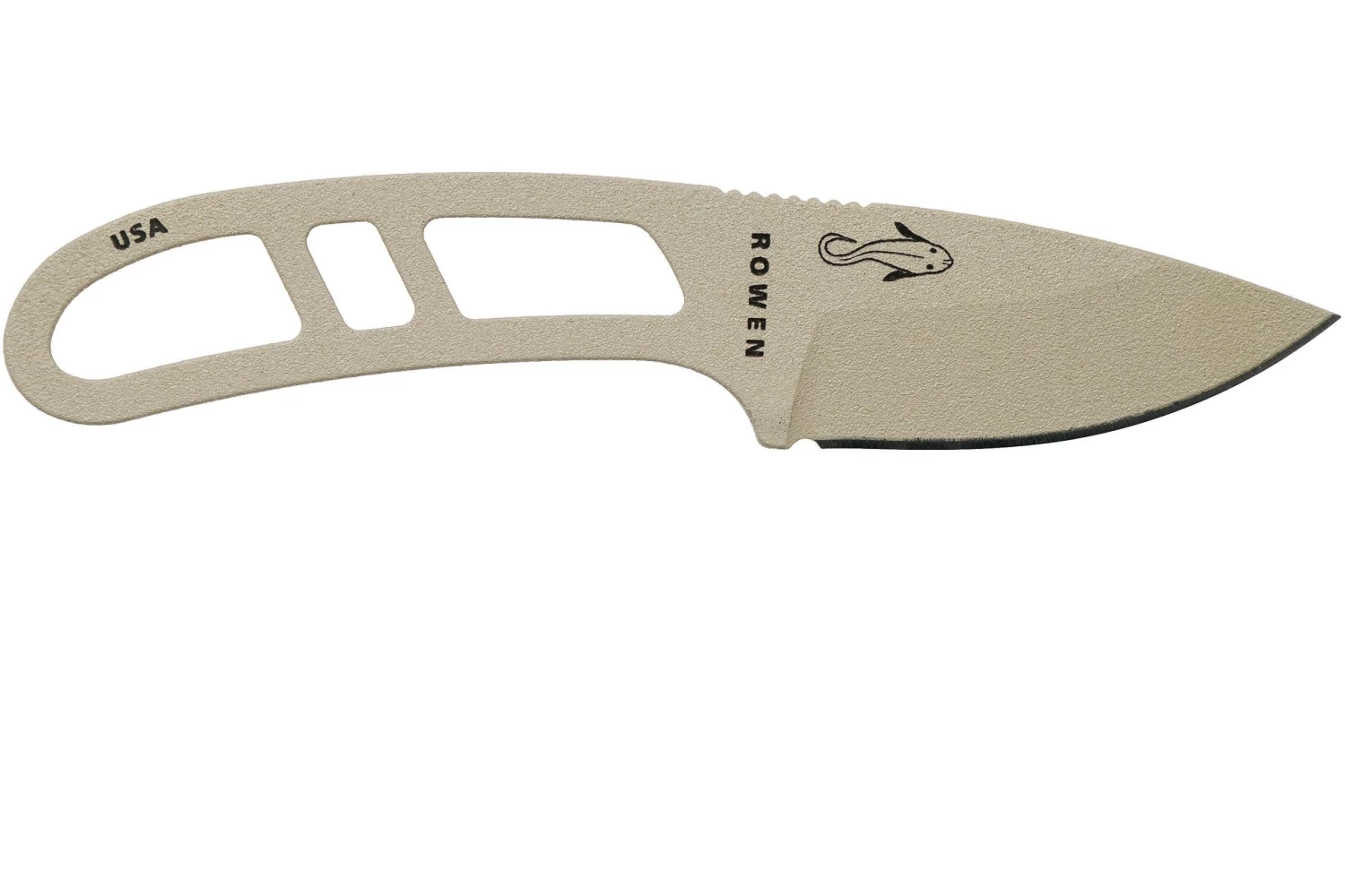 ESEE Candiru Desert Tan CAN-DT Cuchillo De Cuello Con Funda Negra + Clip De Cintur贸n - Imagen 2