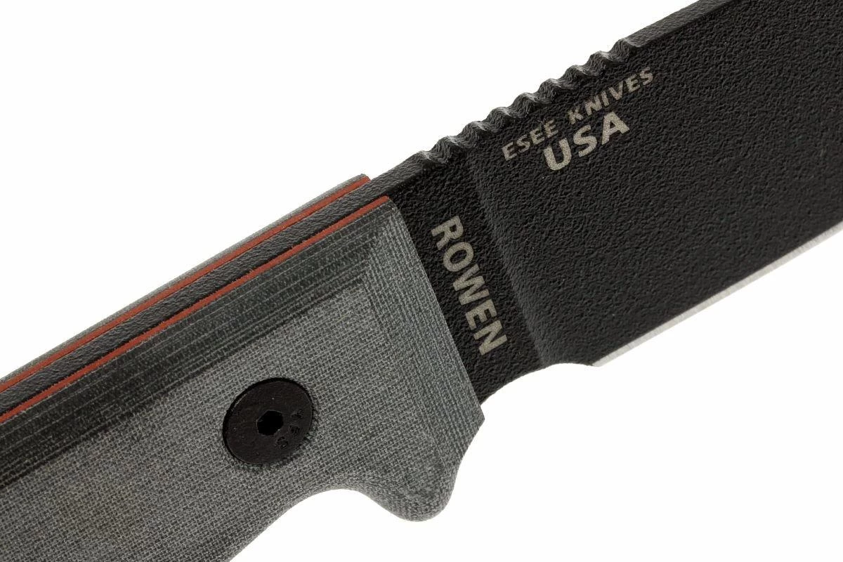 ESEE Model 3 Black Blade, Grey Handle 3P-MB-B Con Funda + Clip Y MOLLE-back - Imagen 5