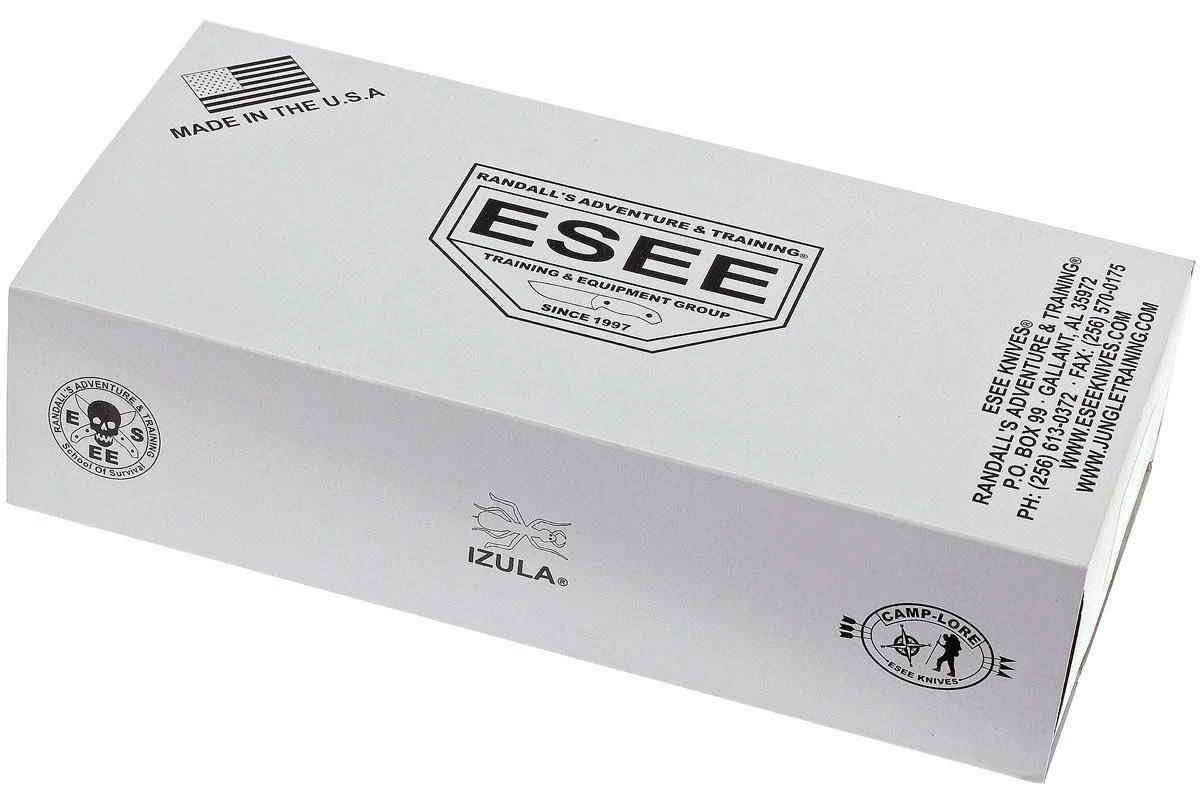 ESEE Izula Dark Earth IZULA-DE Cuchillo De Cuello Con Funda Negra + Clip De Cinturón - Imagen 5