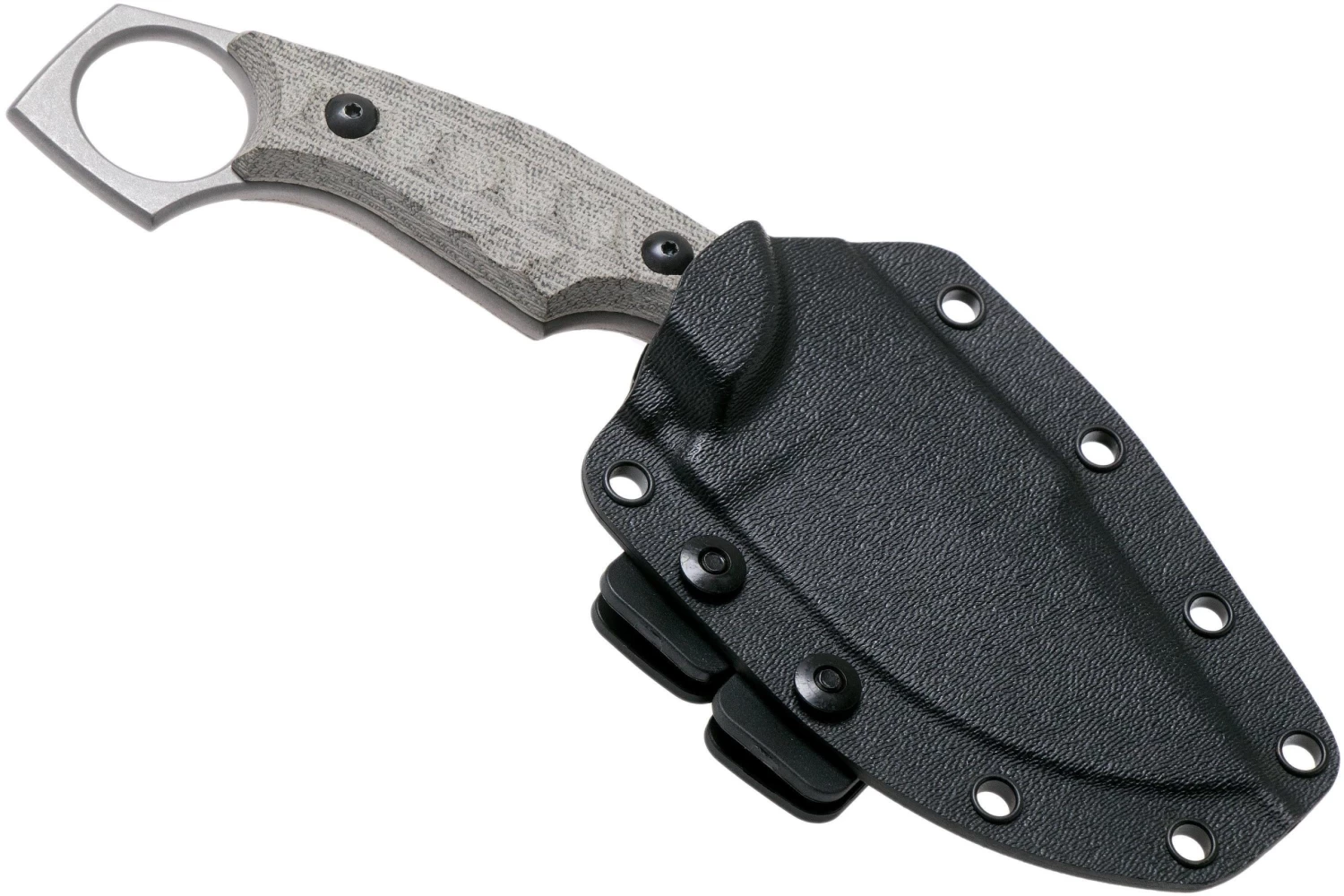 Fox Knives Monkey Thumper FX-633MOD OD Green Canvas Micarta Cuchillo Fijo, Ken Vehikite Design - Imagen 6