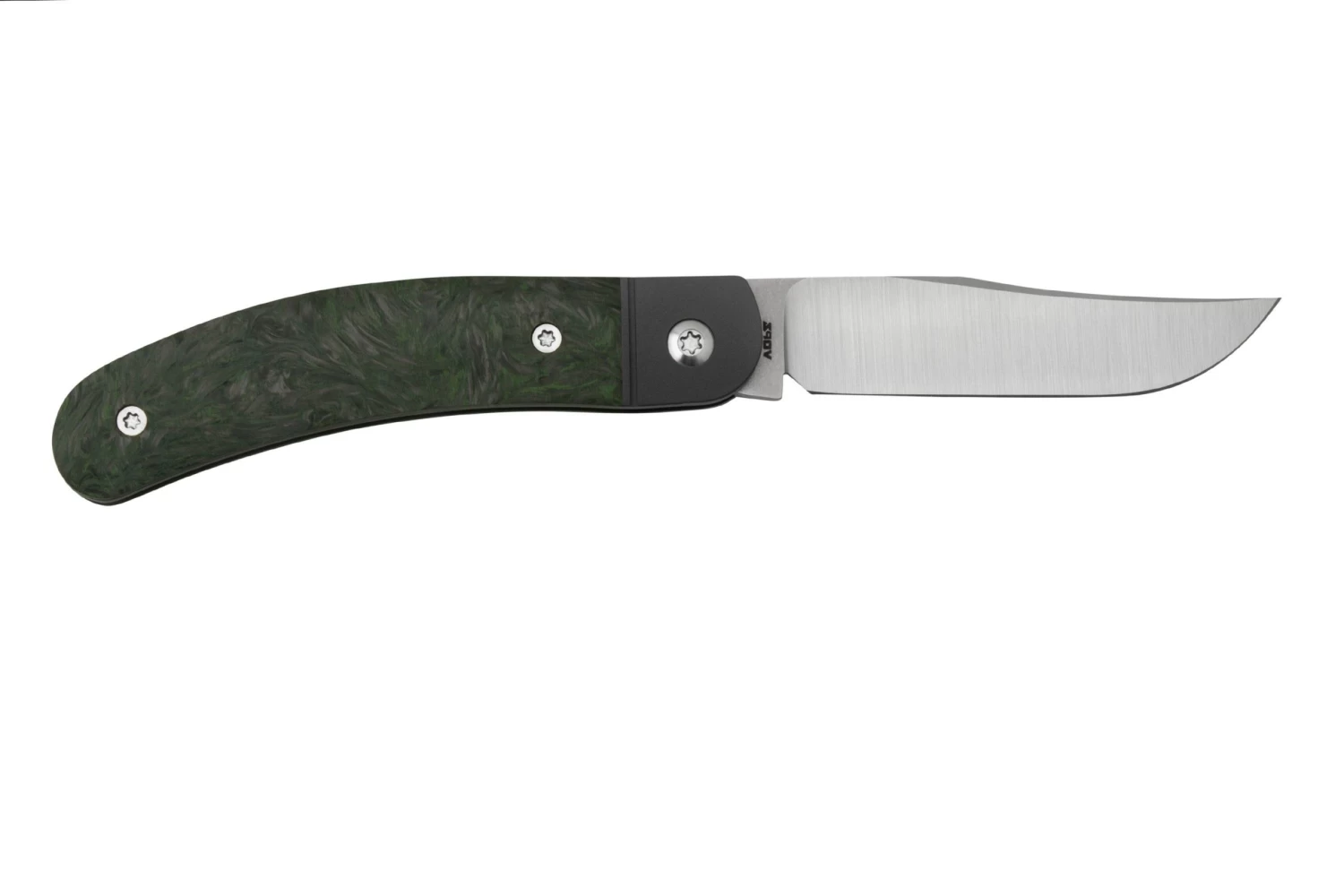 Jack Wolf Javelina Jack, JAVEL-01-DMGR, Fat Carbon Dark Matter Green Navaja Slipjoint - Imagen 2