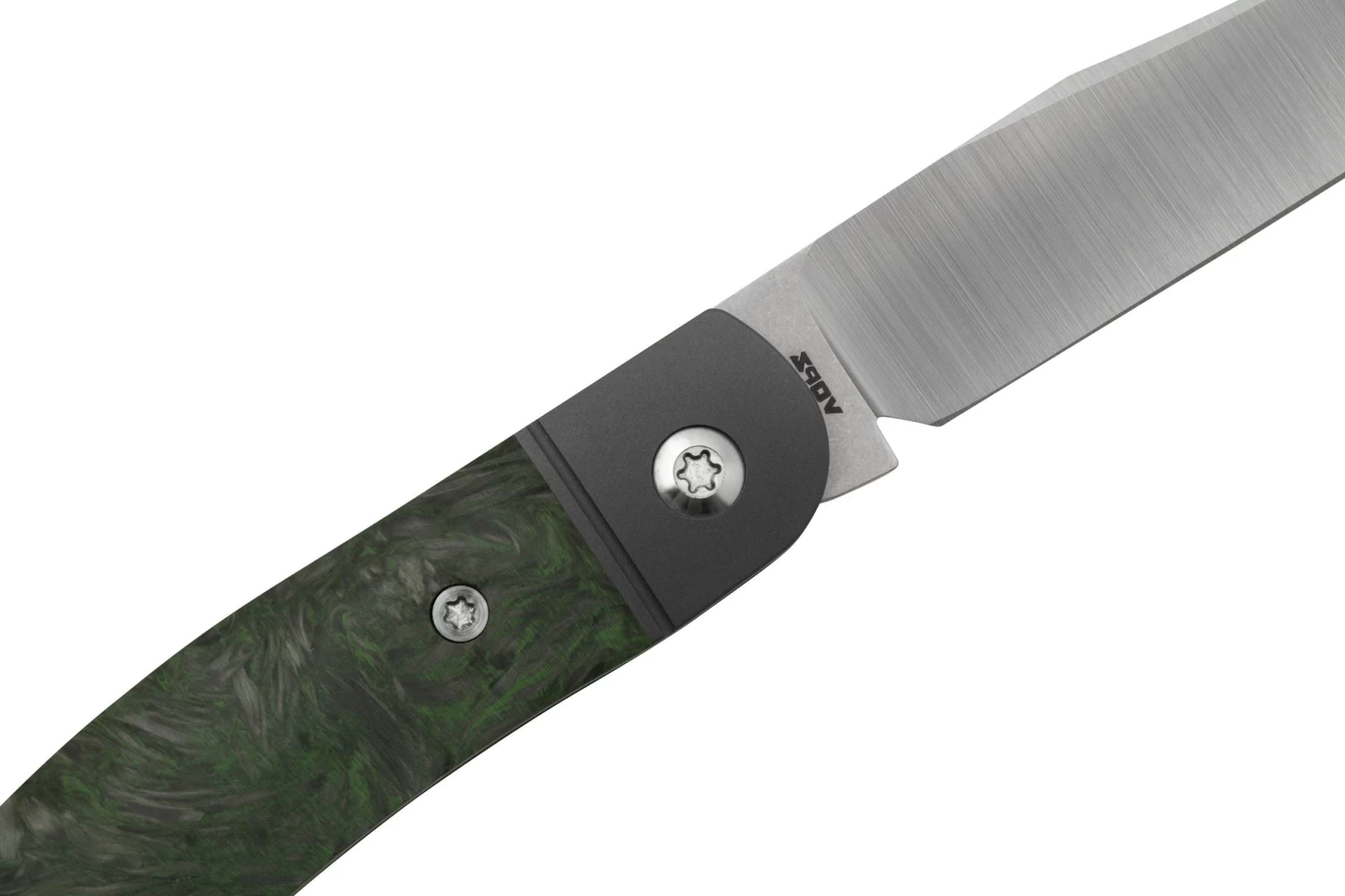 Jack Wolf Javelina Jack, JAVEL-01-DMGR, Fat Carbon Dark Matter Green Navaja Slipjoint - Imagen 5