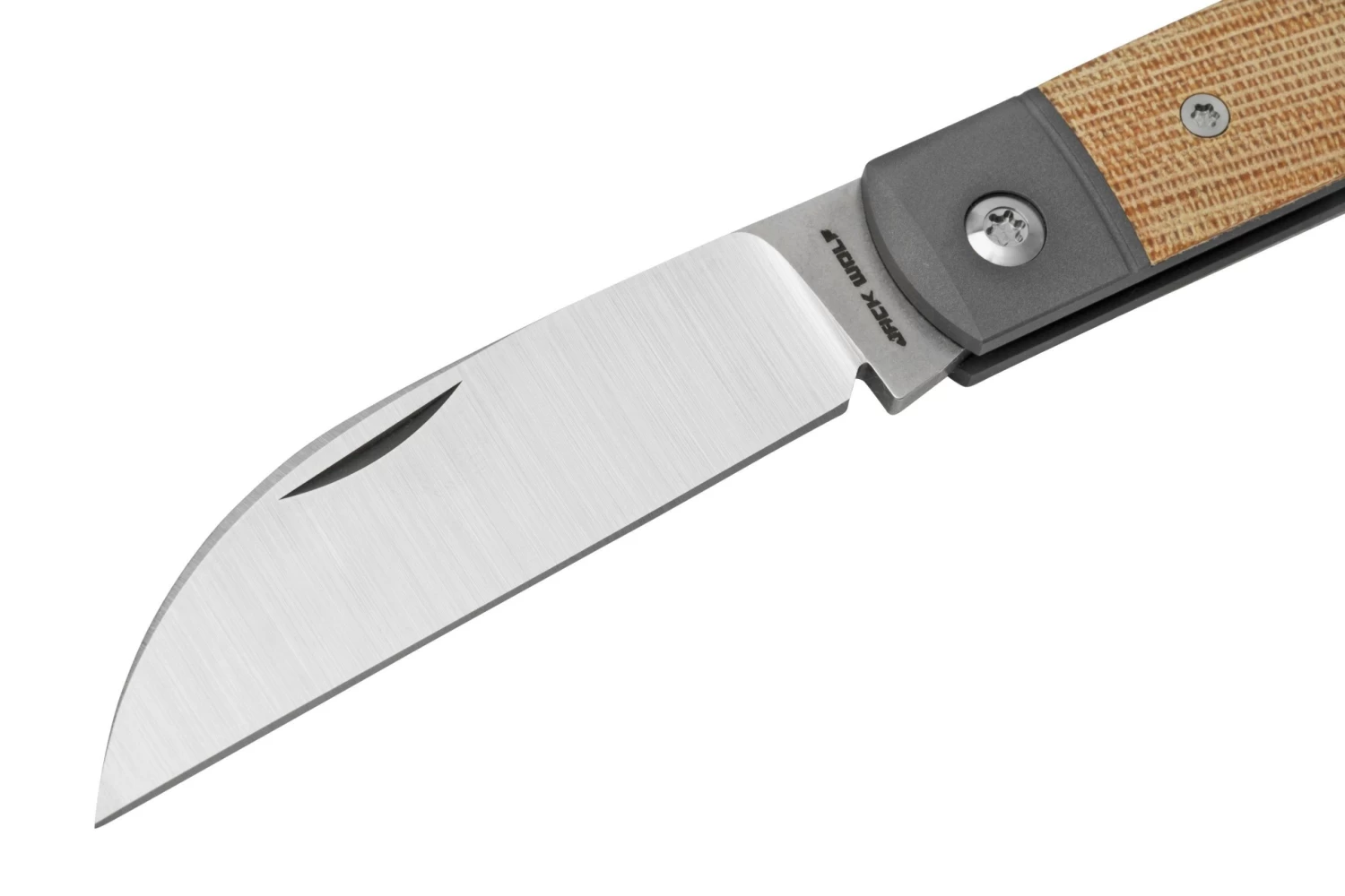 Jack Wolf Venom Jack VEN-01-NAT Canvas Micarta Natural, Navaja Slipjoint - Imagen 3