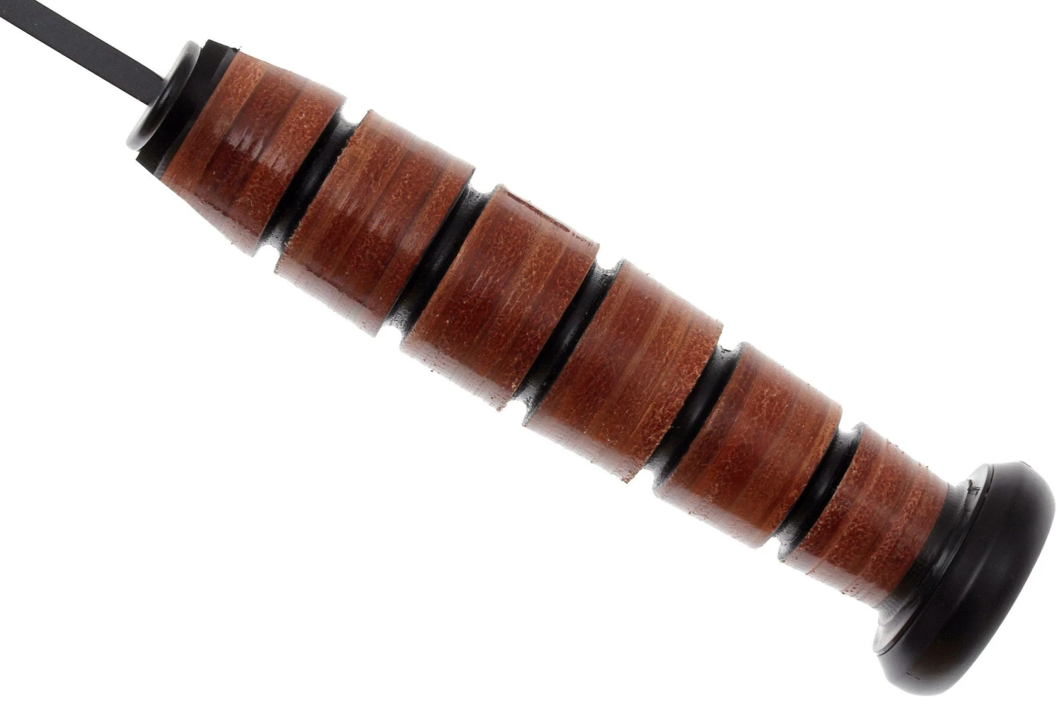 KA-BAR USMC 5017 Borde Liso, Cuero, Funda De Plástico - Imagen 4