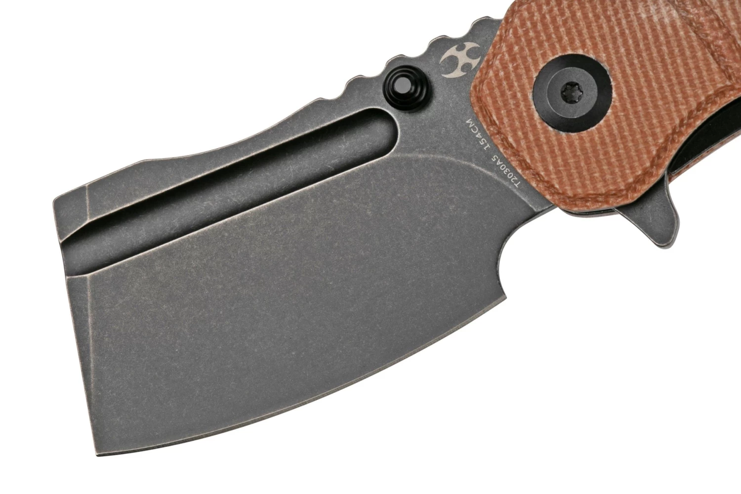 Kansept Korvid M T2030A5 Black, Brown Micarta G10 Navaja, Diseño Justin Koch - Imagen 3