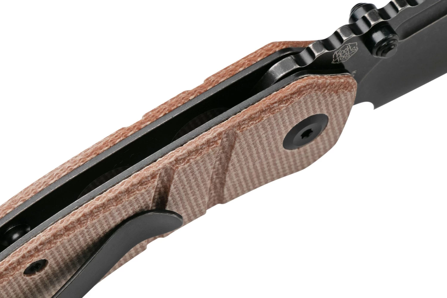 Kansept Korvid M T2030A5 Black, Brown Micarta G10 Navaja, Diseño Justin Koch - Imagen 6