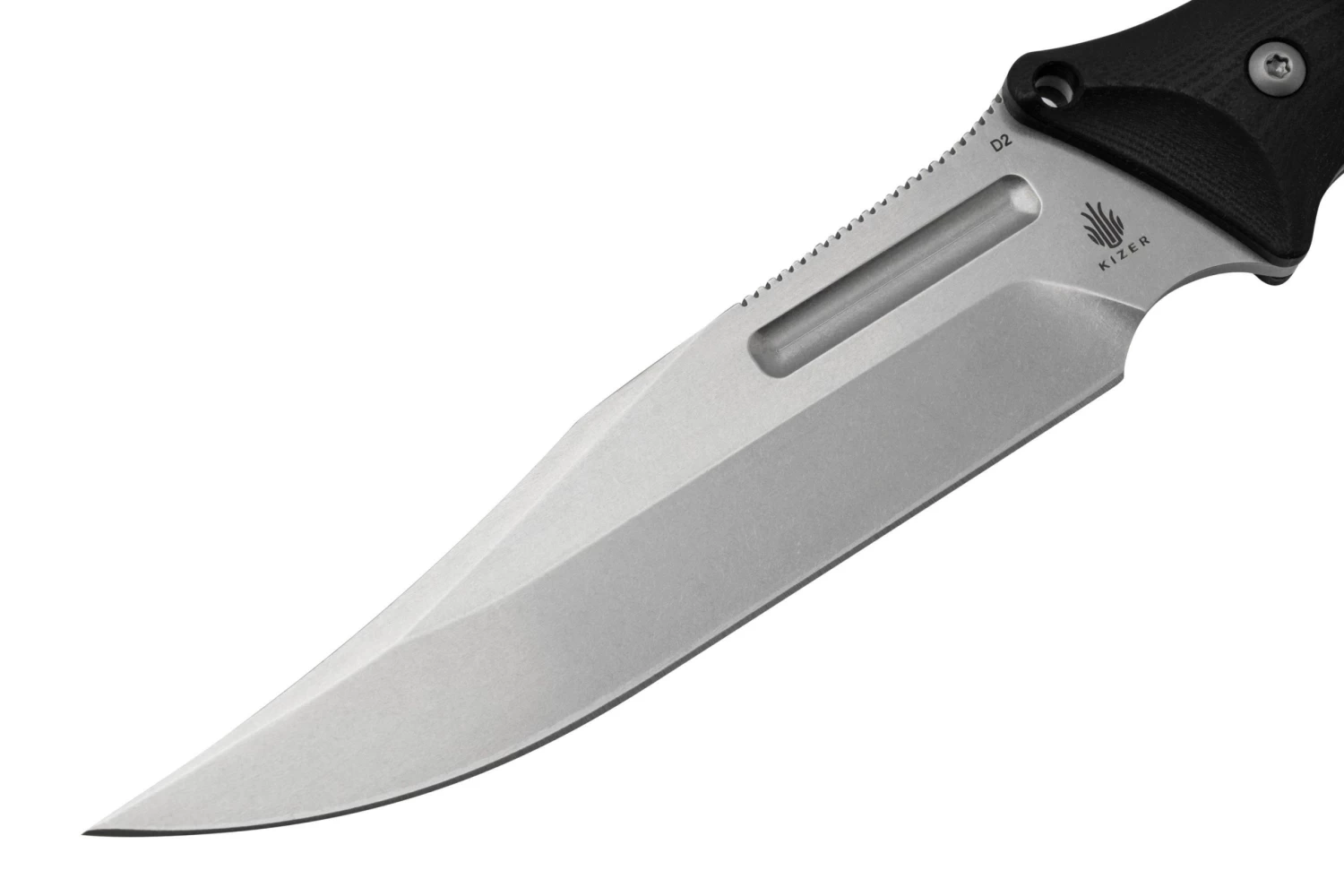 Kizer 1053A1 Sou'wes' 1053A1 Stonewashed D2, Black G10, Cuchillo De Caza, Diseño De Jonathan Style - Imagen 3