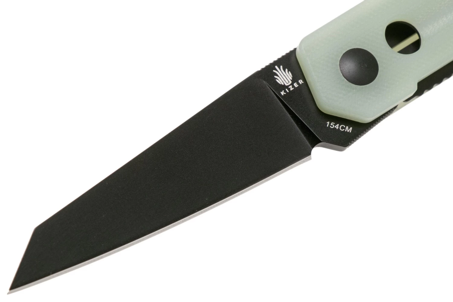 Kizer Converse V3595C1 Black 154CM, Transparent Jade G10, Navaja, Diseño Azo - Imagen 3