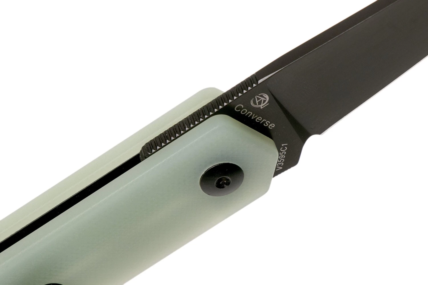 Kizer Converse V3595C1 Black 154CM, Transparent Jade G10, Navaja, Diseño Azo - Imagen 6