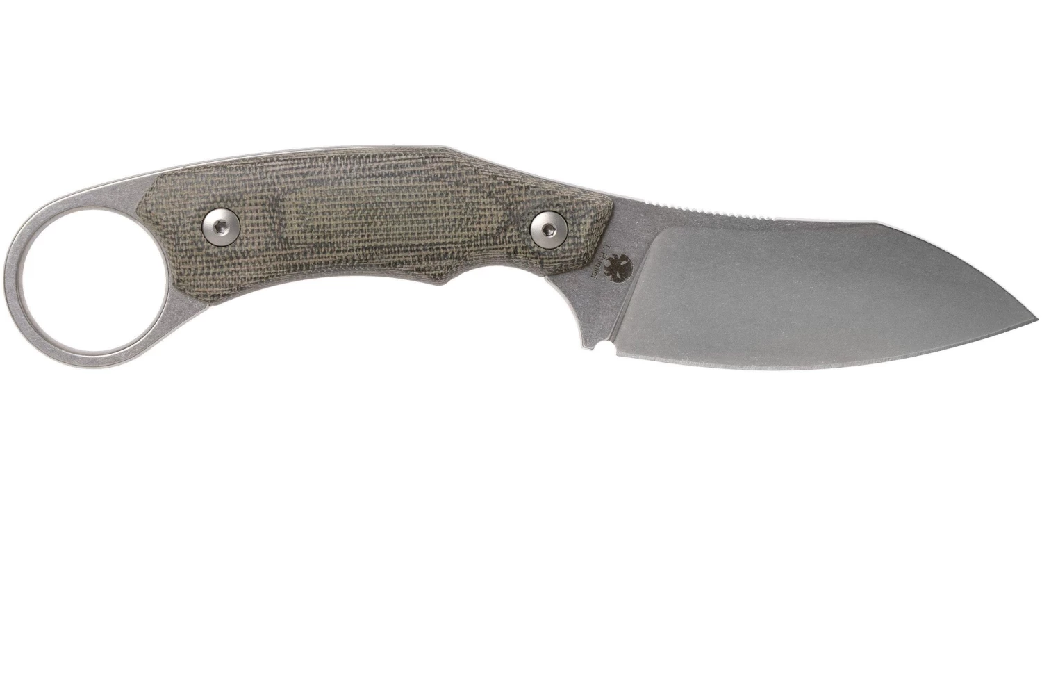 LionSteel H1 Skinner CVG Green Canvas Micarta Cuchillo Fijo, Tommaso Rumici Design - Imagen 2