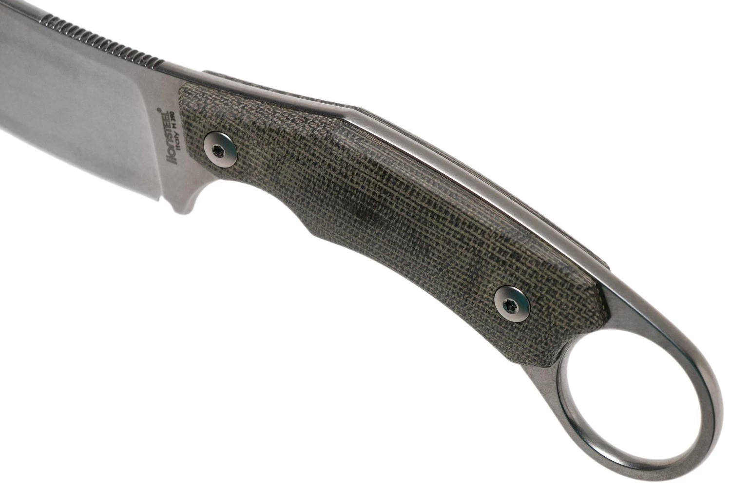 LionSteel H1 Skinner CVG Green Canvas Micarta Cuchillo Fijo, Tommaso Rumici Design - Imagen 5