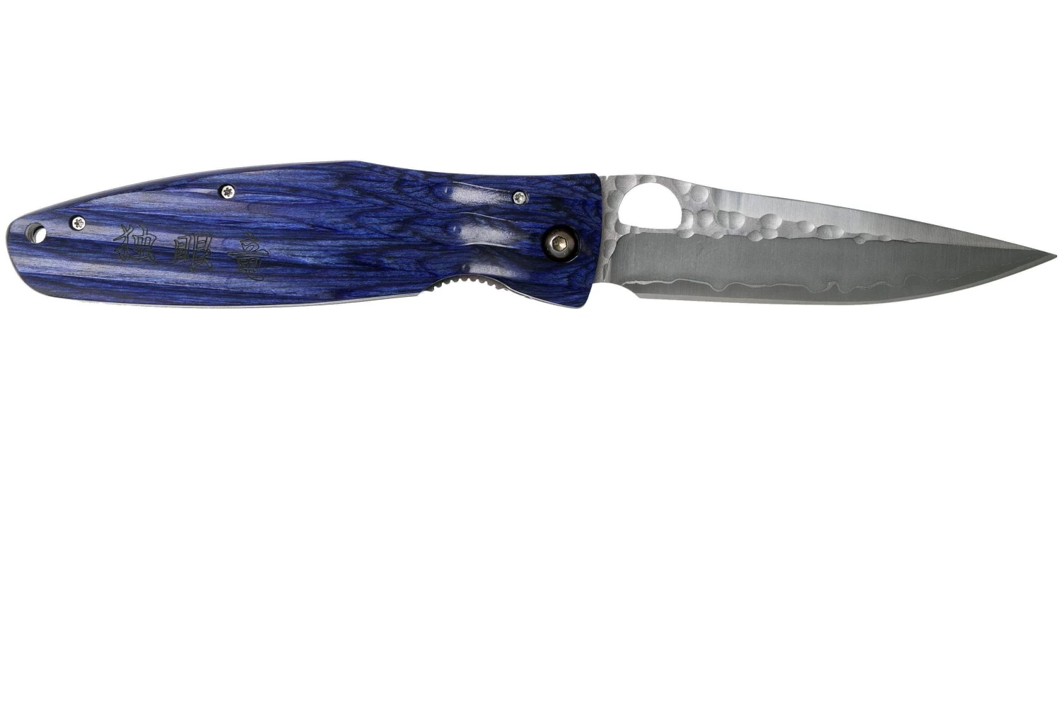 Mcusta MC-0186G Sengoku Date Masamune, Madera De Pakka Azul, Cuchillo De Caballero - Imagen 2