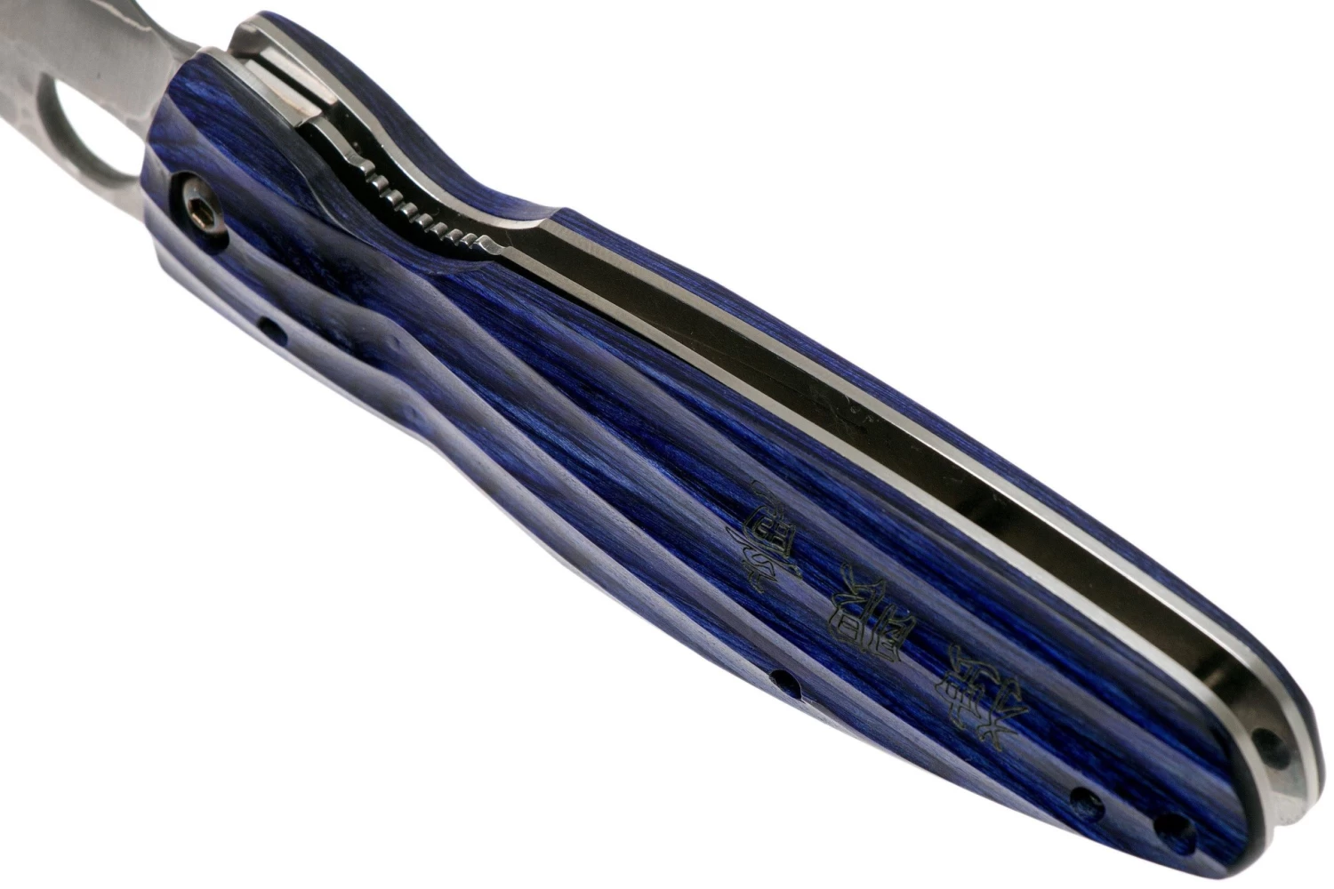 Mcusta MC-0186G Sengoku Date Masamune, Madera De Pakka Azul, Cuchillo De Caballero - Imagen 5