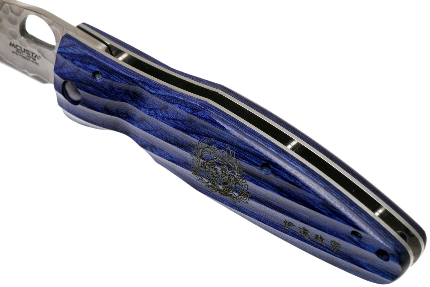 Mcusta MC-0186G Sengoku Date Masamune, Madera De Pakka Azul, Cuchillo De Caballero - Imagen 7