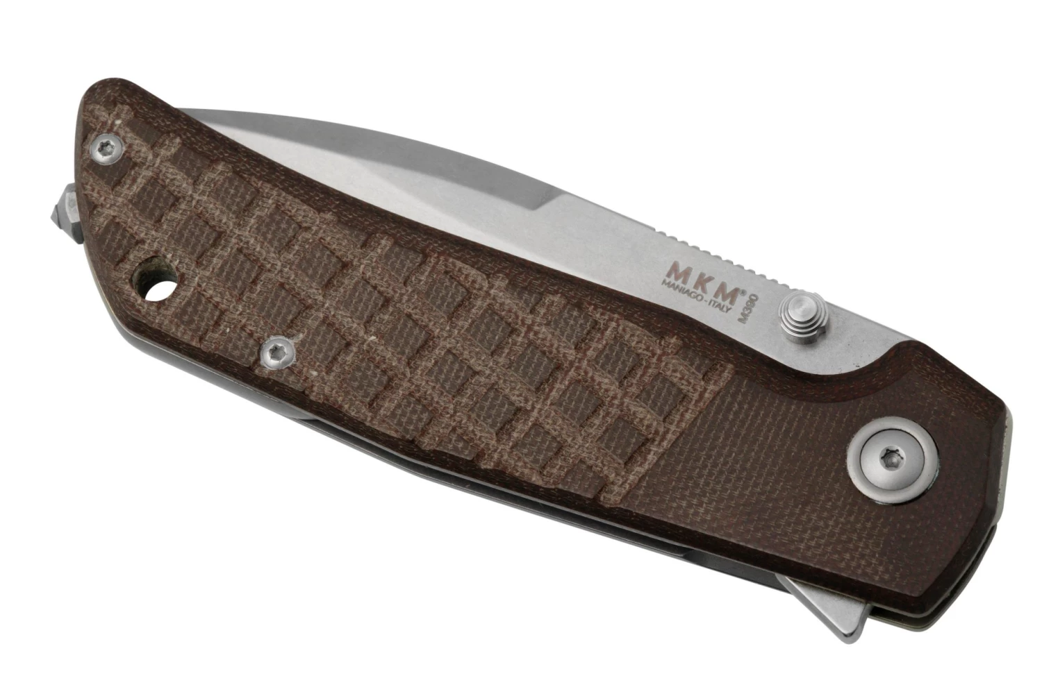 MKM Maximo MM-BUCT Burgundy Canvas Micarta Navaja, Diseño De Bob Terzuola - Imagen 6