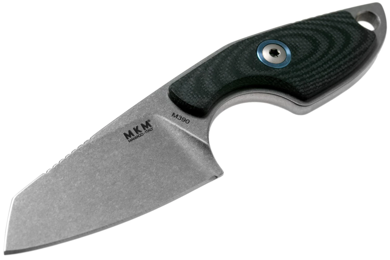 MKM Mikro 2 Wharncliffe, Stonewashed Black G10 Cuchillo De Cuello, Jesper Voxnaes Design - Imagen 3