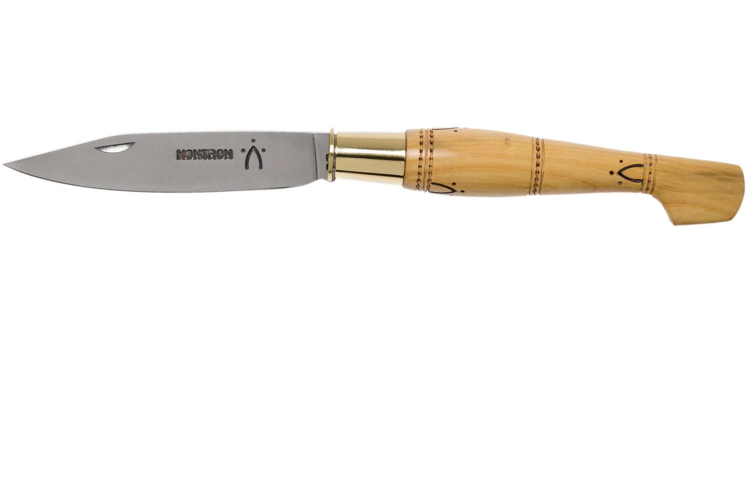 Nontron No. 25 Turning Ferrule, Boxwood, Forma De Zueco NN25 Navaja