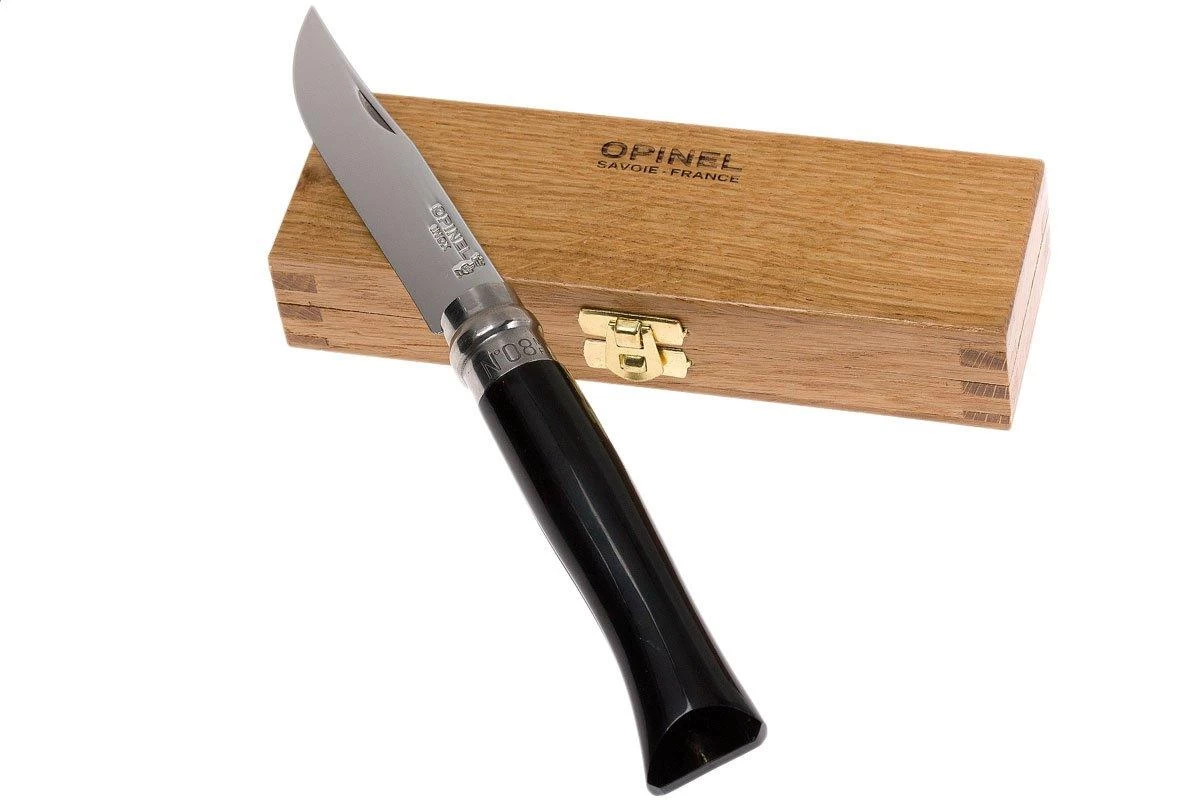 Opinel Navaja No. 8 Luxury Range, Acero Inoxidable, Cuerno De Búfalo - Imagen 8