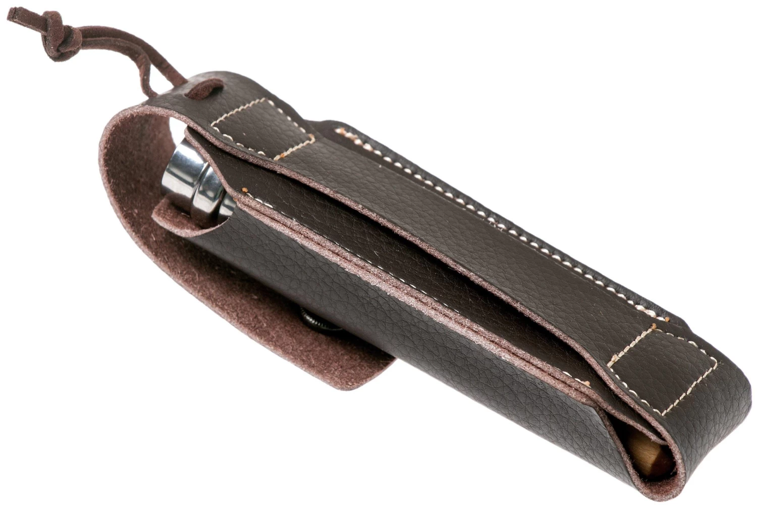 Opinel Navaja No. 8 Classic, Acero Inoxidable, Con Funda De Cuero, Madera De Haya - Imagen 10