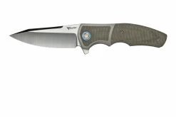 Reate Mini Crossroads M390, Green Micarta MCR-GRM Navaja, Diseño Kirby Lambert