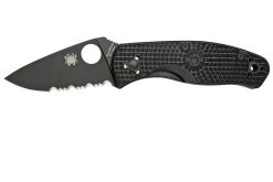 Spyderco Persistence Lightweight Black C136PSBBK FRN Navaja Parcialmente Dentada