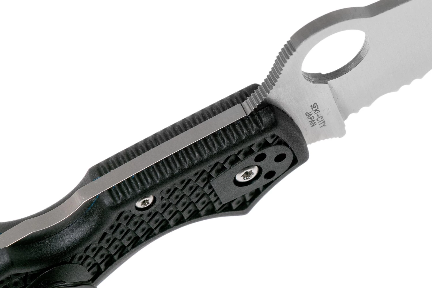 Spyderco Rescue 3 Thin Blue Line C14FSBKBL3 Cuchillo De Rescate De Sierra - Imagen 6