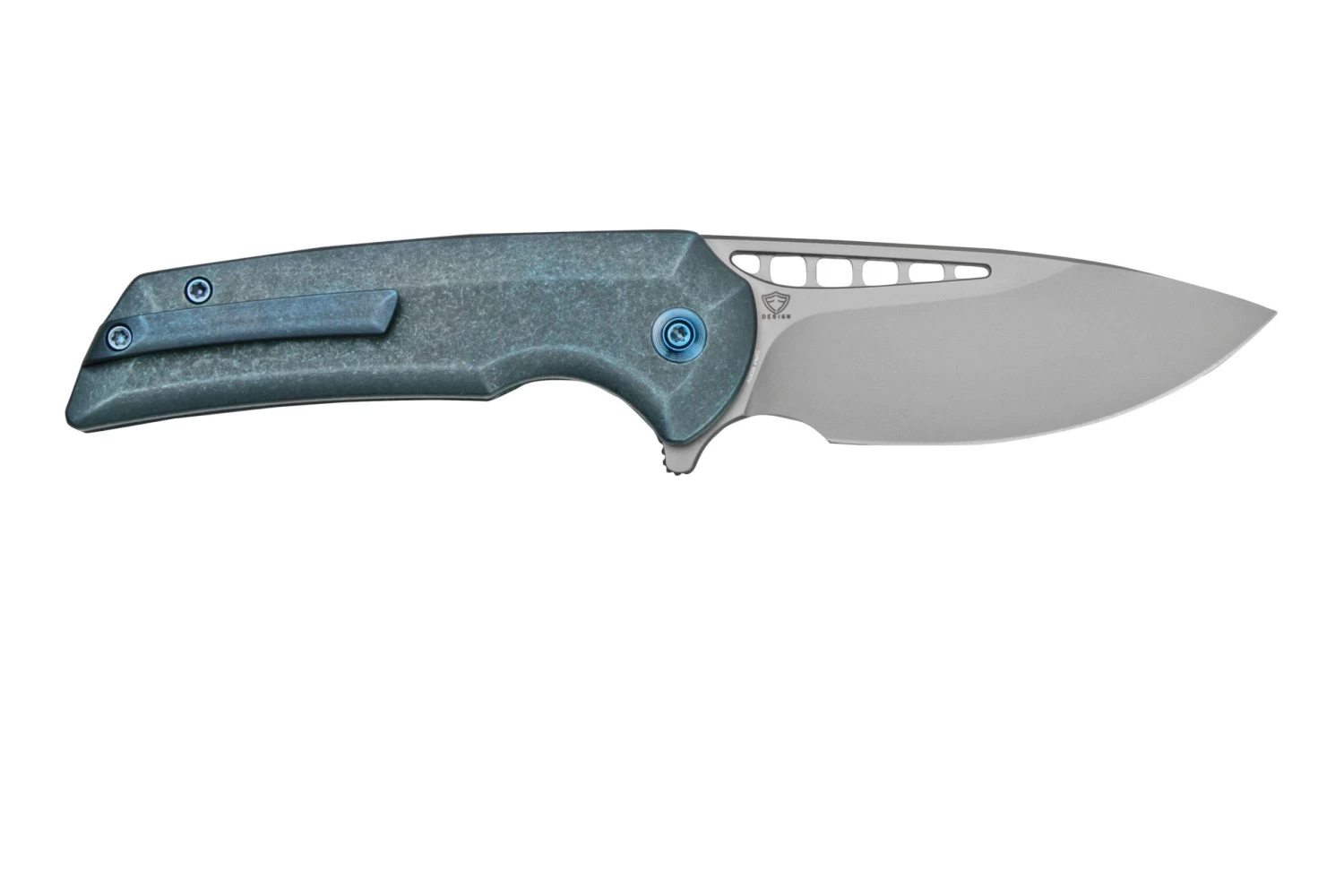 WE Knife Mini Malice WE054BL-3, Blue Titanium Navaja - Imagen 2