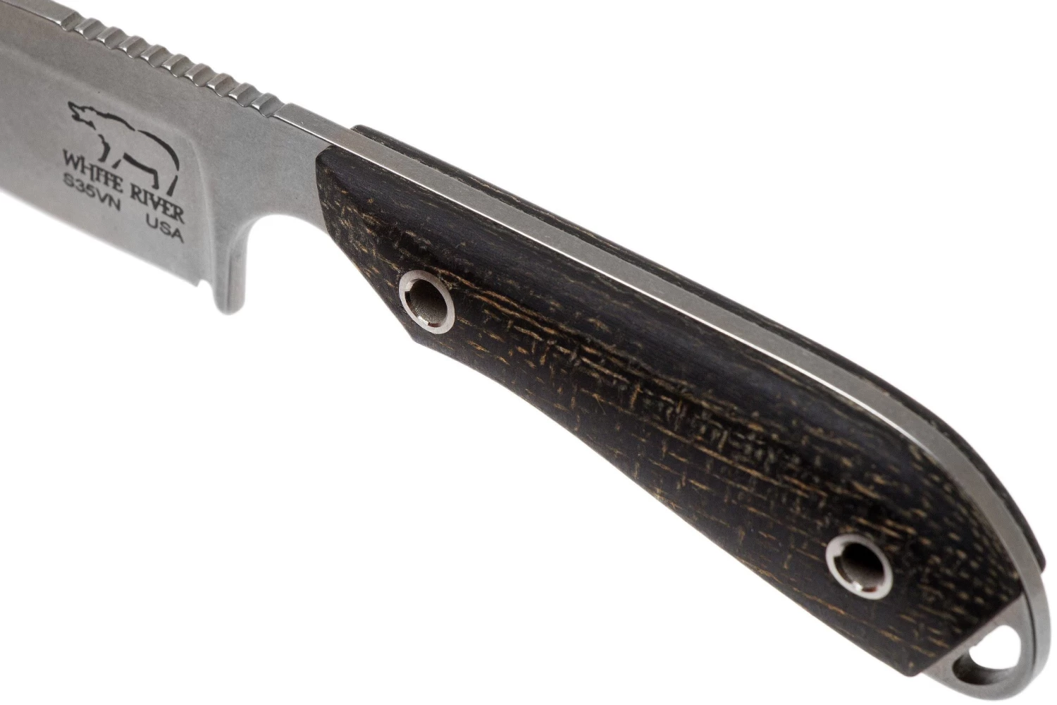 White River Knives M1 Black Burlap Micarta Cuchillo Fijo, Kydex Sheath - Imagen 5